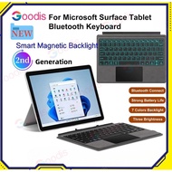 NEW 2nd generation Bluetooth Keyboard For Microsoft Surface Pro 8/9/X/7 +/7/6/5/4/3 Go 1/2/3 7 Colors Backlit Keyboard