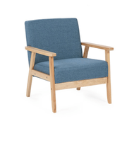 Aomshop-DIVANO โซฟาผ้า 1ที่นั่ง 65X65X71CM รุ่น MH004 สีน้ำเงิน