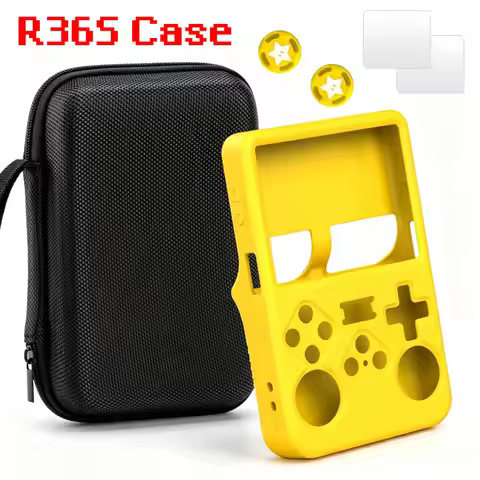 R36S Portable Storage Bag R36S Silicone Case with Screen for R36S Game Console Tempered Glass Protec
