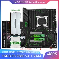 MACHINIST X99 เมนบอร์ด LGA2011-3 ชุด Intel Xeon E5 2680 V4 CPU DDR4 2*8GB RAM NVME M.2 สี่ช่อง MR9s 