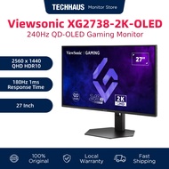 Viewsonic XG2738-2K-OLED 27" 240Hz QD-OLED Gaming Monitor, 0.03 GTG response with (3 Years Warranty)