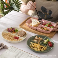 211 Breakfast Plate One Person Food Compartment Plate Separate Fruit Plate Reduce Fat Dining Plate H