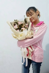 Produk Big bouquet huggable bunga mawar flanel felt flowers Barang