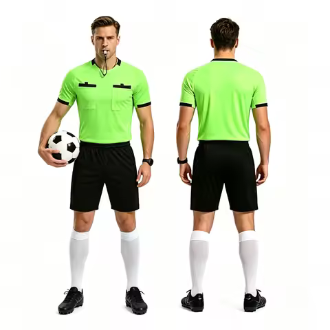 New Survetement Football Referee Set Thailand Men's Jersey Set Soccer Referee Clothes Adult Judge Sh