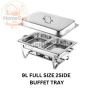 【SG SHIP】 Buffet Pan Food Tray Stainless Steel Buffet Stove Serving Tray Serving Tray Party Catering
