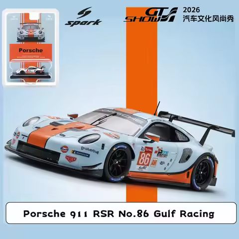 Spark 1/64 2026 Suzhou GT SHOW Gulf Oil x Porsche 911 RSR Red Bull Racing RB21 No.1 Alloy Diecast Ca
