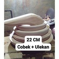 Cobek kayu 22 cm / ulekan Wood / Coet wood / Set Cobek And ulekan