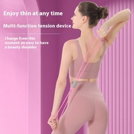Yoga 8-figure pull back open shoulder elastic rope home fitness equipment female 8-figure pull rope
