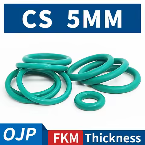 Thickness CS5mm Green FKM Fluorine Rubber O-rings Seals Gasket Washer temperature resistant wear-res
