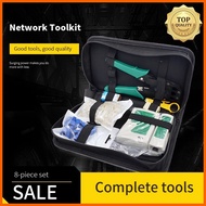➣ ❀ ⇦ Portable Tester Set RJ45 Pliers Kit Network Tool Crimping 8Pcs/set Networking Crimp LAN RJ11