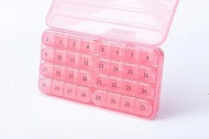 Betife Monthly Pill Organizer 1 Times a Day, 30 Day Pill Box, One Month Pill Case for Travel, 31 Day Pill Cases, Monthly Pill Storage, Medicine Organizer Container for Vitamins, Fish Oil, Pink