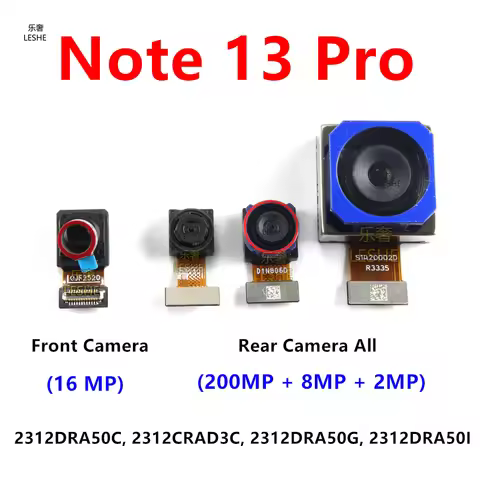 Front Back Camera 200MP Rear Backside Selfie Frontal Facing Camera For Xiaomi Redmi Note 13 Pro Modu