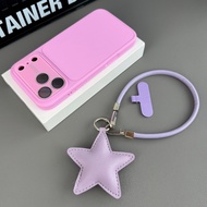 【Star hanging rope I Large Window I With Ai Button  I Skin-Friendly I Silicone hard case/Miro Purple