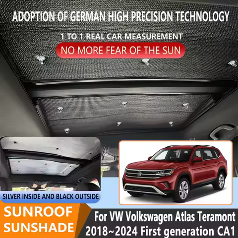 Sunroof Insulation Roof Visor For Volkswagen Atlas Teramont 2018~2024 CA1 Sunshade Anti-UV Car Panor