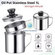 IMP -A306- Oil Pot Filter Stainless Steel Filter - Oil Residue Container Oil Container