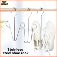 【GO 】Hook Shoe Drying Rack Shoe Drying Dormitory Shoe Drying Rack Balcony Home Stainless Steel