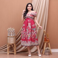 dress pesta cindy  - dress batik modern - dress batik pesta - dress natal