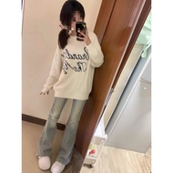 slack bootcut woman seluar bootcut woman seluar bootcut Women's Autumn High-Waist Micro Lap Stretch 