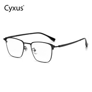 Cyxus Clear Square Glasses Eyeglasses Half Titanium Frames 360 Bending Eyewear For Men Women 8142