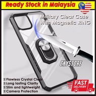 Oppo F9 /A54 /A15 / A73 / Realme 7i / C12 Narzo 20 Clear Military TPU PC with RING CASE