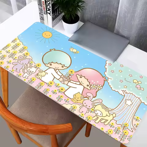 Little Twin Stars Mouse Pad Gaming Accessories Gabinete Gamer PC Computer Desk Mat Large XXL Keyboar