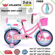 SEPEDA MINI ATLANTIS 92 BAN POMPA ANAK PEREMPUAN UMUR 3-8 TAHUN BONUS