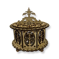 FB01 Small Wooden Jewelry Gift Box with Nice Mediterranean Art Pattern