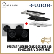 [BUNDLE] FUJIOH FH-GS6520SV Gas Hob And FR-MS2390 R/V 900MM Super Slim Cooker Hood