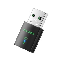 Rocoren Wifi Bluetooth 2-trong-1 USB đầu thu không dây 2.4G/5GHz ac650m + Bluetooth 5.0 truyền không