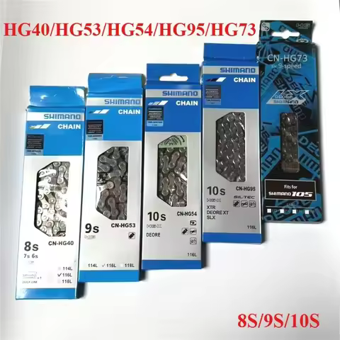 Shimano 8 9 10 Speed Bicycle Chains HG40 HG54 HG95 HG53 HG73 116 Links MTB Road Racing Bike Chain