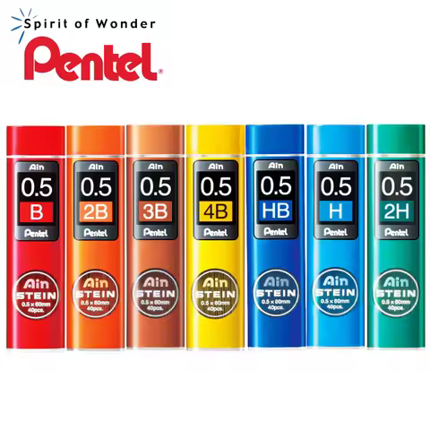 1 tubes/lot (40pcs/tube) Pentel 0.5mm Mechanical pencil refills B,2B,3B,4B,H,2H,HB pencil leads for 