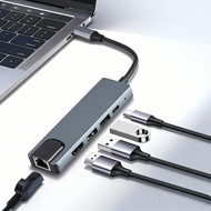 514KUSB 3.0,MacBook iPadS22 Dex12PS5,Type CHDMI  5 dalam 1 Hub kepada Ethernet 4K Serasi USB 3.0 Doc