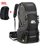 50L 70L Nylon Camping Backpack Travel Bag With Rain Cover Outdoor Hiking Mountaineering Backpack Men
