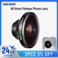 new NEEWER HD 8mm Fisheye Phone Lens Only for 17mm Thread Backplate 220° Wide Angle Compatible with 