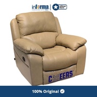 Informa - Cheers Maurice Sofa Recliner Kulit 1 Dudukan - Cokelat