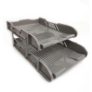 Rak Kertas Meja Elevated Tray 2 Susun Letter Tray Plastik Dct-602 Gunindo Laci Bak Surat Dokumen