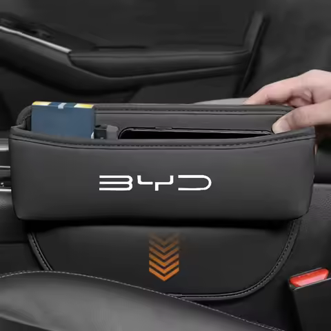 For BYD Tang F3 E6 Atto 3 Yuan Plus Song Max F0 G3 I3 Leather Car Seat Gap Crevice Slot Storage Box 