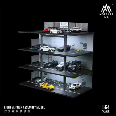 TimeMicro+MoreArt 1:64 Japanese Steel Frame style Garage Lighting Version Assembly Scene