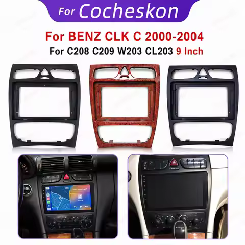 COCHESKON Car Android Radio Player Frame Fascia For Mercedes Benz C G Class CLK C209 W203 S203 W463 