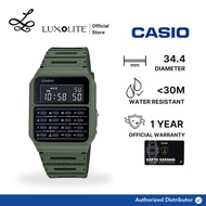 [Luxolite] Casio Vintage Digital Calculator Data Bank Green Resin Band Men Watch CA-53WF-3B CA-53WF-