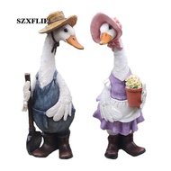 [Szxflie1] Farm Animals Decorative Figurines, Duck Figures Animals Set Model Toys for Miniature Fair