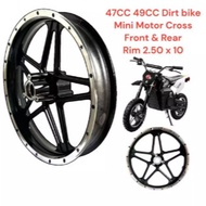 47CC 49CC Mini Motor Cross Rim Front Rear Mini Dirt Bike Rim 2.50x10 2.50-10 Sport Rim