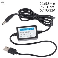 [ndr] USB Charge Power Boost Cable DC 2.1x5.5mm 5V to DC 9V/12V 1A Step UP Cable [MY]