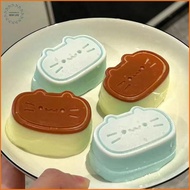 [LS] 4 Cavities Cat Cheese Cake Silicone Mold DIY Chocolate Pastry Bakeware Cake Decorating Tool Kit
