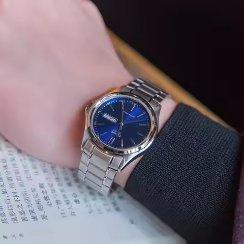 Casio MTP-1239D-1A/2A/7A Men's Daily Business Wristwatch Waterproof Date Display Simple Design Steel