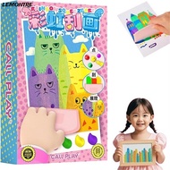 LEMONTRE Squeegee Art Kids Paint Kit, Animal Pattern DIY Material Color Scratch Painting, Painting A