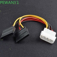 PEWANY1 SATA Power Cable SATA IDE PSU Extension Cable Power Lead Connector Wire 4 Pin Molex IDE to 2 Serial ATA 1 To 2 Hard Driver Power Cable