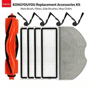 Kongyouyou Compatible for Xiaomi S40 S40C Robot Vacuum Accessories Main Roller Brush Side Brush Filt