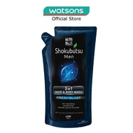 SHOKUBUTSU MEN Shokubutsu Men 2-in-1 Anti-Bacterial Fresh Blast Hair & Body Wash Refill 550ml