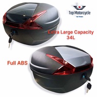 TopMotor X5 34L Heavy Duty Motor Storage Box X5 Motorcycle Box Extra Large Motor Box Helmet Box Givi